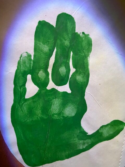 Dallin's handprint